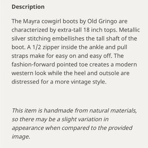 Old Gringo Mayra women’s cowboy boots black